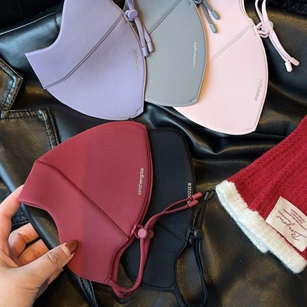 ใหม่ดราลอน วอร์ม มาส์กผ้าปิดหน้ากันฝุ่นแบบซักได้ระบายอากาศได้ปรับได้ผ้าคลุมหน้าผู้หญิง