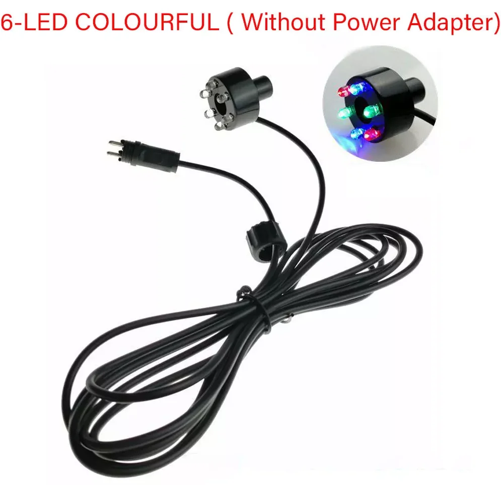 1/2/4pcs Underwater 6-LED Light Ring For Fountain Pond Garden No AC Adapter