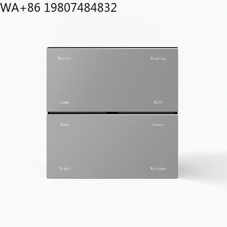 KNX Intelligent Aluminum Brushed 8-Button Wall Panel Hotel Home Scene Customization Automation Switch System