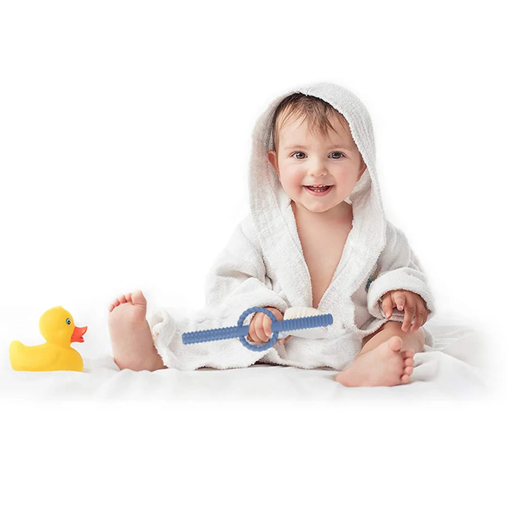 5 قطعة جوفاء للرضع لينة سيليكون مضغ القش تهدئة قرحة اللثة الملمس المزدوج للتحفيز الحسي #4