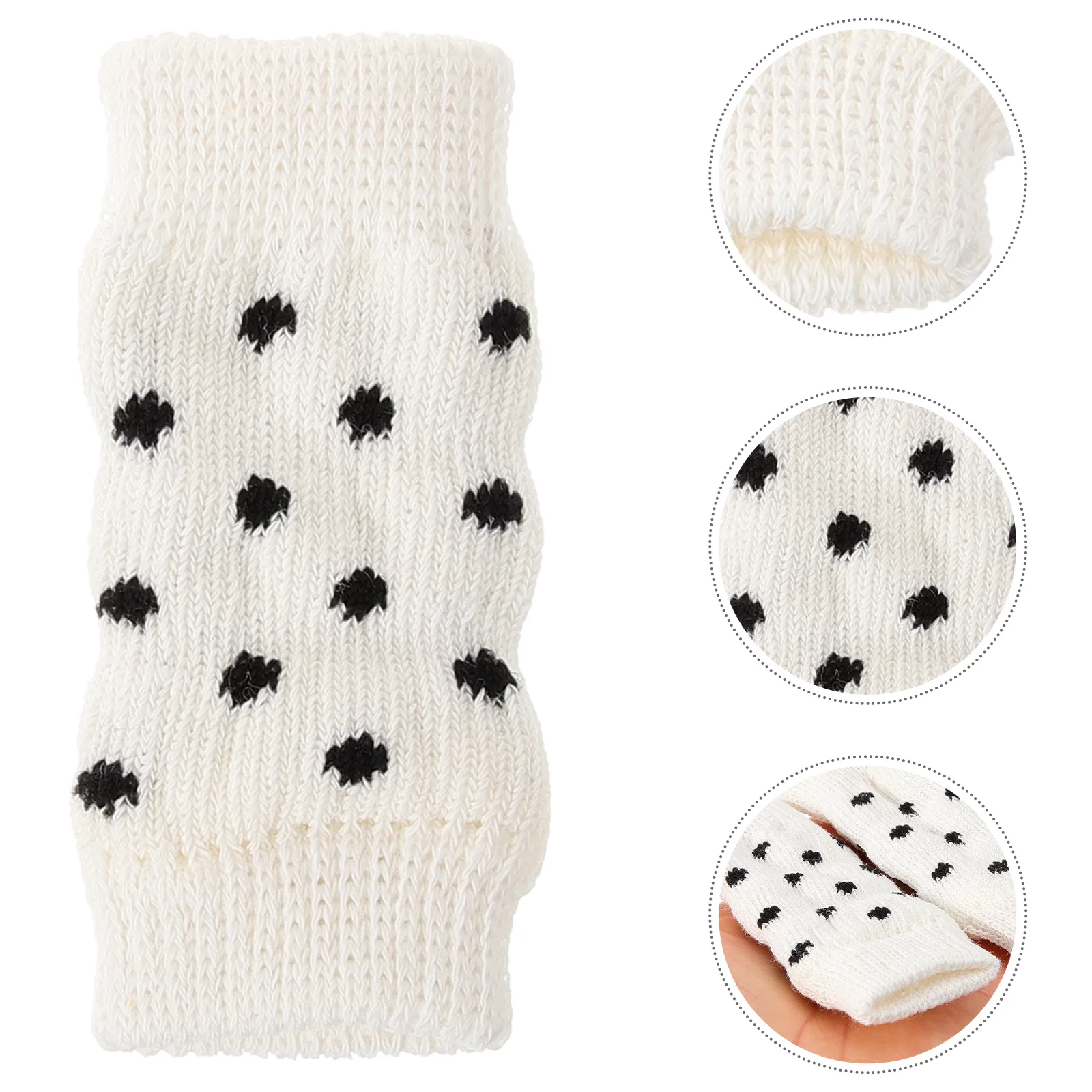 

4 Pcs Non Slip Socks Pet Dog Leg Protectors Warmers Hock Covers Sets Cat Sleeve Puppy Sleeves White for Dogs Knitted