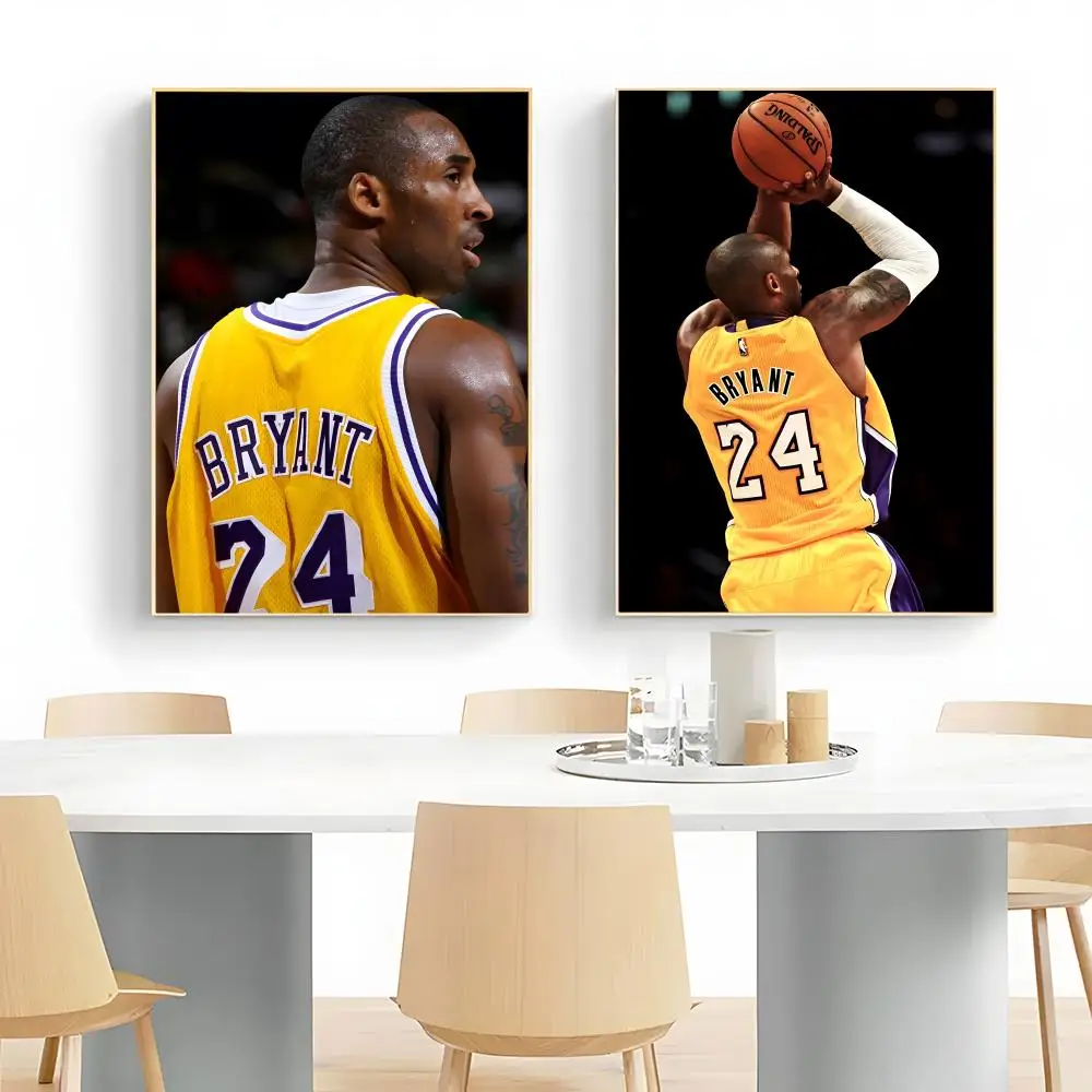 1PC K-Kobe Bryant Basketball Player Poster Wall Art Print Poster Decorative Mural Home Decor Gift Unframed
