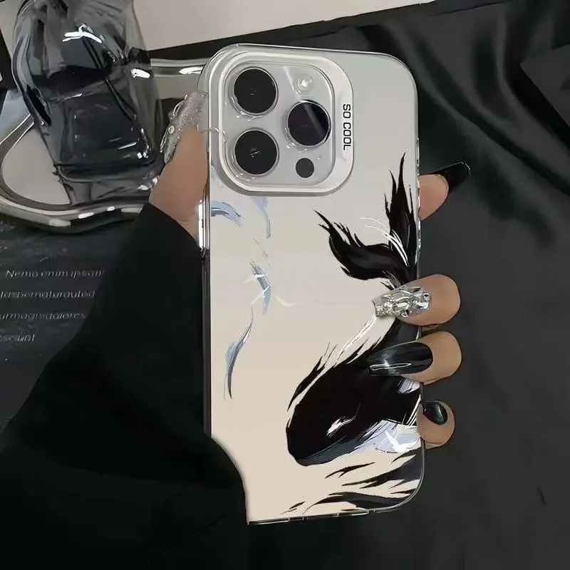 

Милый мультяшный чехол для телефона для iphone 17 pro max 16 15 plus 14 13 11, защита камеры, противоударный силиконовый чехол для iphone 12