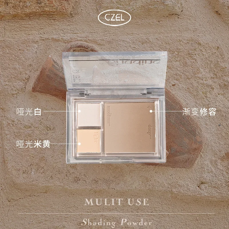 CZEL Multi-Purpose 3-D Highlighting Powder Palette Concealer & Color Lift