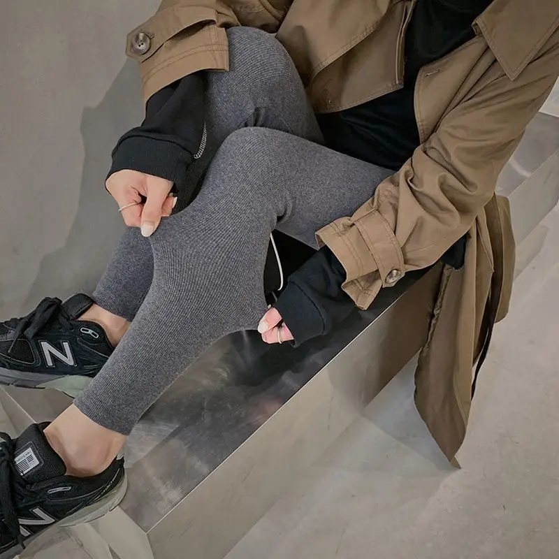 Leggings With Heel Women Ankle-Length Split Personality Office Stretchable Commuting Outside Wearing Bohemia Warmer Woman'S Sexy