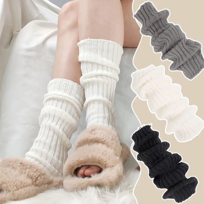 1 Pairs Women's Leg Warmers Japanese Lolita Long Socks Knitted Foot Cover Arm Warmer Autumn Winter Crochet Heap Sock Boot Cuffs