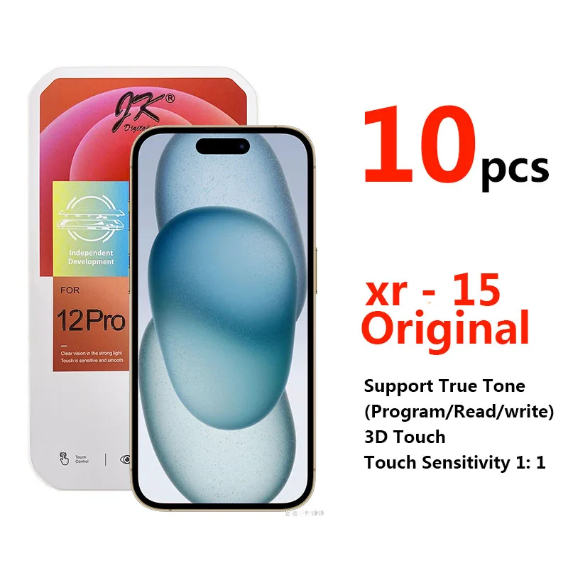 10PCS original JK incell LCD Display For iPhone X XR Xs 11 12 13 12Pro 11pro Max 14 Touch Screen Digitizer Assembly True Tone