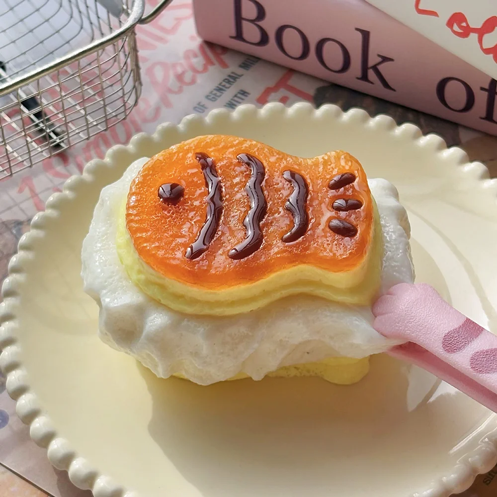 1 Stück japanisches Taiyaki-Spielzeug zum Stressabbau im Büro und zur Entspannung, langsam aufspringendes Fidget-Food-Dekorationsspielzeug
