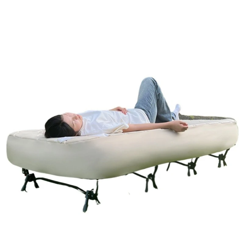 43CM cloud pan suspension bed, marching brushed mattress, outdoor camping elastic silk inflatable portable