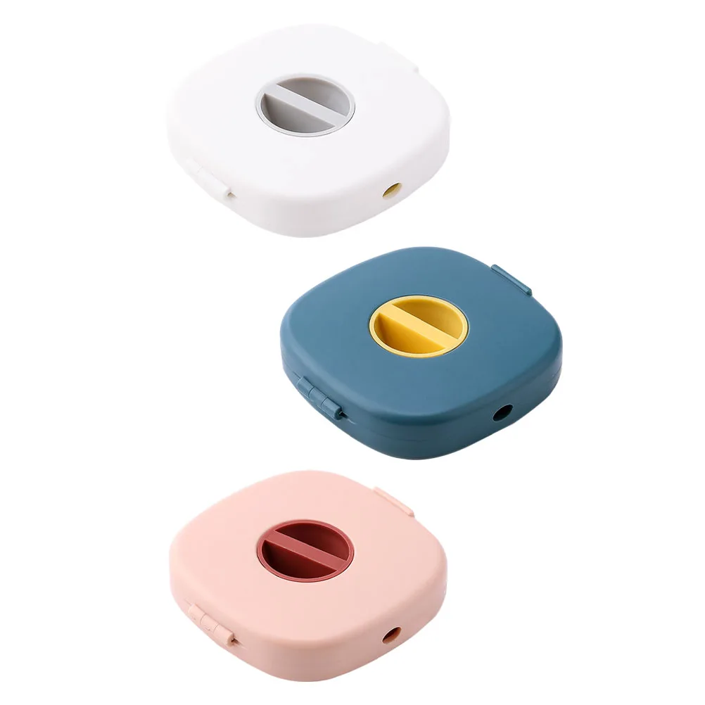 

3pcs Usb Cable Winder Data Line Organizer Cable Management Box Rotatable Wire Storage Earphone Holder Charging Cord Container