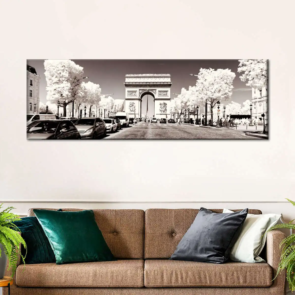 Paris Panoramic Champs Elysees Landscape Canvas Painting Poster Home Decor Wall Art Decoration Picture For Living Bed Room