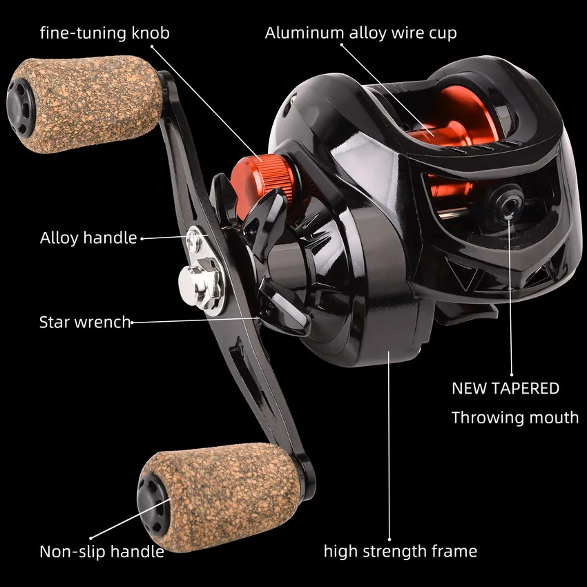 Baitcasting Reel 18+1BB 7.2:1 All-Metal Spool 22lb Drag - Image 3