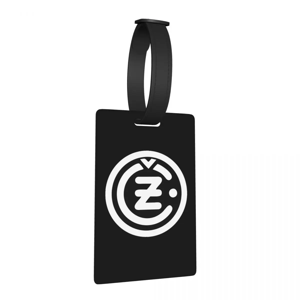 

White CZ Guns Logo Luggage Tags Suitcase Accessories Travel Baggage Boarding Tag Label Holder ID Name Address