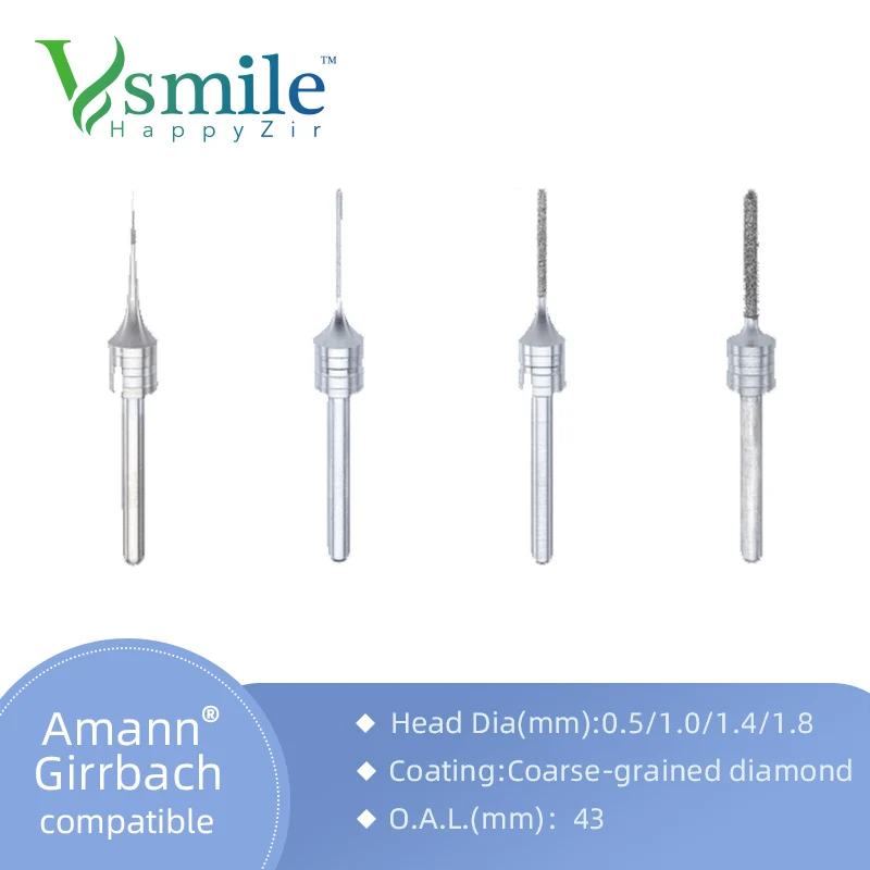 

Amann Girrbach Ceramill Motion 2 дисиликат лития Алмазное покрытие CAD/CAM фрезерный Бур для цифровой стоматологической лаборатории