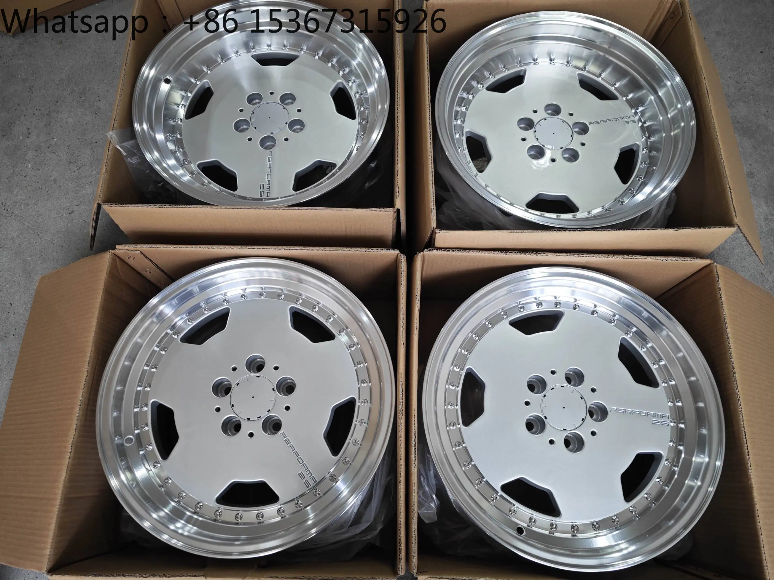 

17-19 Inch Staggered Silver Flow Forming Wheels 5x112 for W124 W126 W140 W201