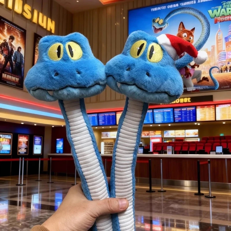 لعبة Gary Blue Snake القطيفة من Zootopia 2 At Disney قابلة للتخصيص ومناسبة لألعاب هدايا عيد الميلاد