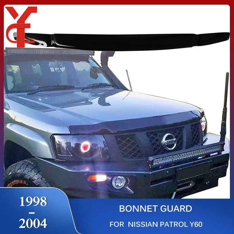 ABS Car Bonnet Guard Protector For Nissian Patrol Y61 1998 1999 2000 2001 2002 2003 2004 Scoop Hood Accessories