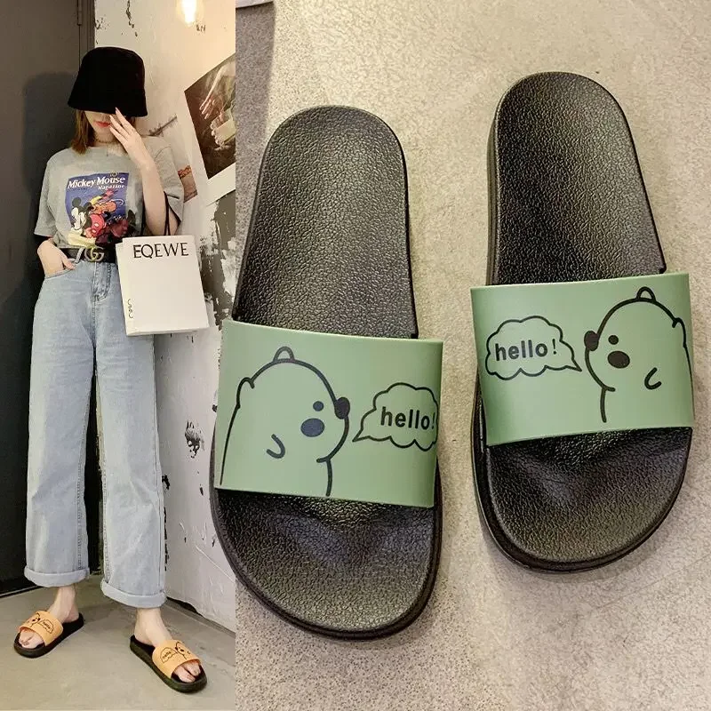 Men Shoes Bathroom Slippers Non-slip and Wear-resistant Lightweight and Comfortable Soft Home Women Fashion Slippers