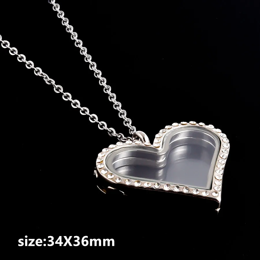 Rechteckige Ellipse Wassertropfen Hundeknochen Herz Medaillon Halskette für Damen Herren Schmuck Magnet Glas Erinnerungs-Strass-Medaillons Geschenk – Detail 19