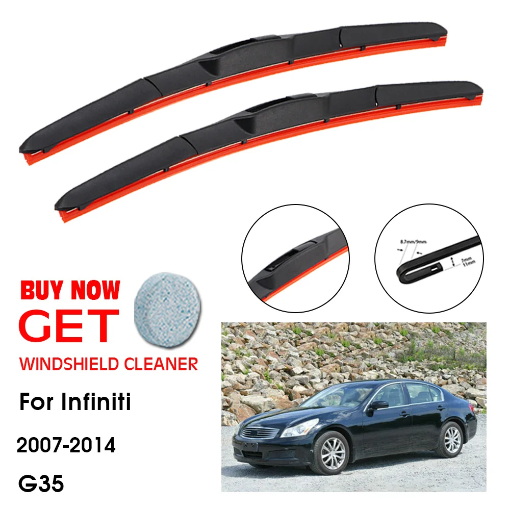 

Car Wiper For Infiniti G35 26"+16" 2007-2014 Front Window Washer Windscreen Windshield Silica Gel Wiper Blades Accessorie