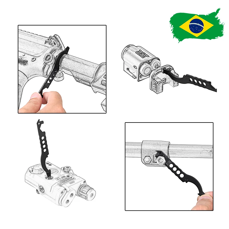 

Tactics Multitasker M4 TOOLS Multipurpose Maintenance Screwdriver Keychain Bicycle Repair Buffer Tube Modification peq ngal