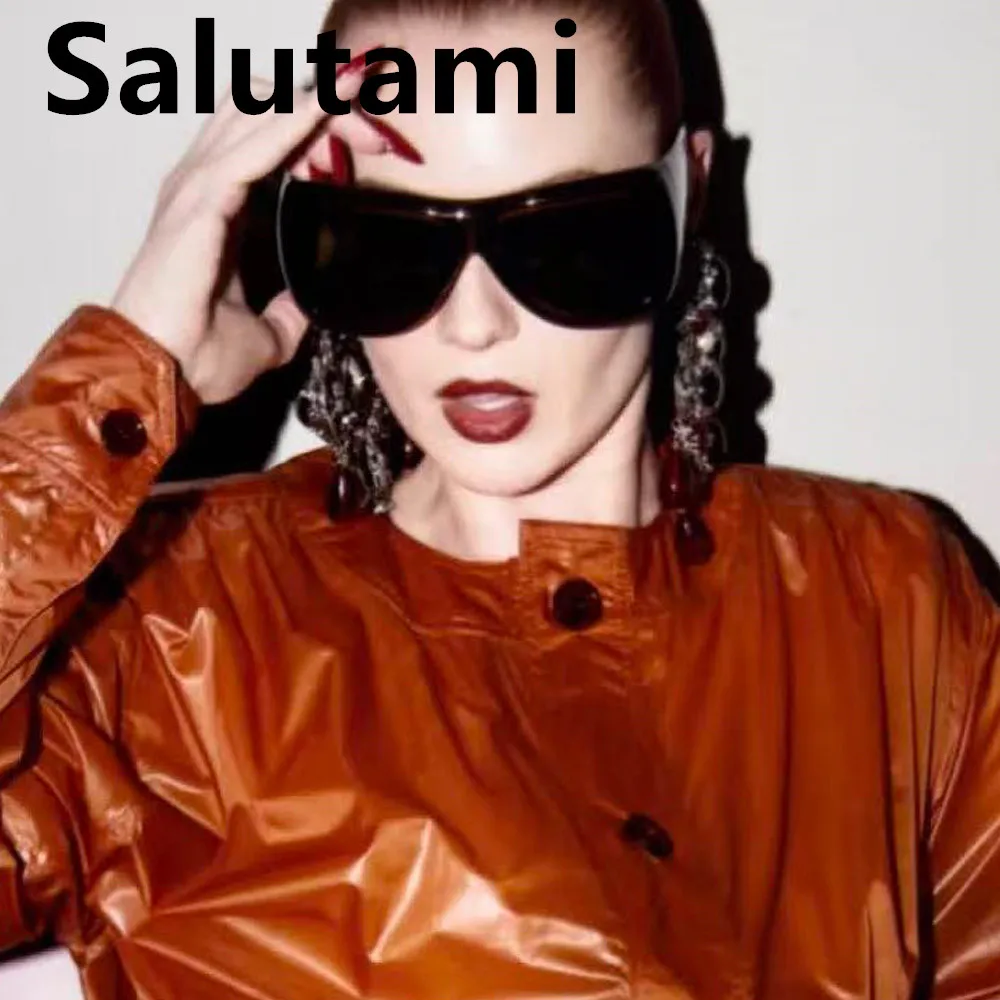 2026 Neue Mode Übergroße Quadratische Y2K Sonnenbrille für Damen Luxusmarke Schwarze Punk-Sonnenbrille für Herren Coole Hip-Hop-Sonnenbrille für Draußen – Detail 9