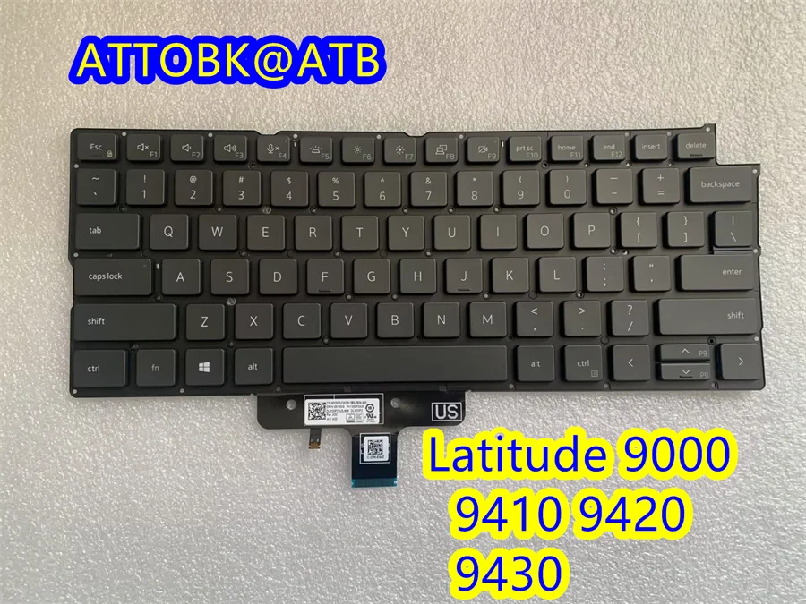 English laptop keyboard For DELL Latitude 9000 9410 9420 9430 Backlit