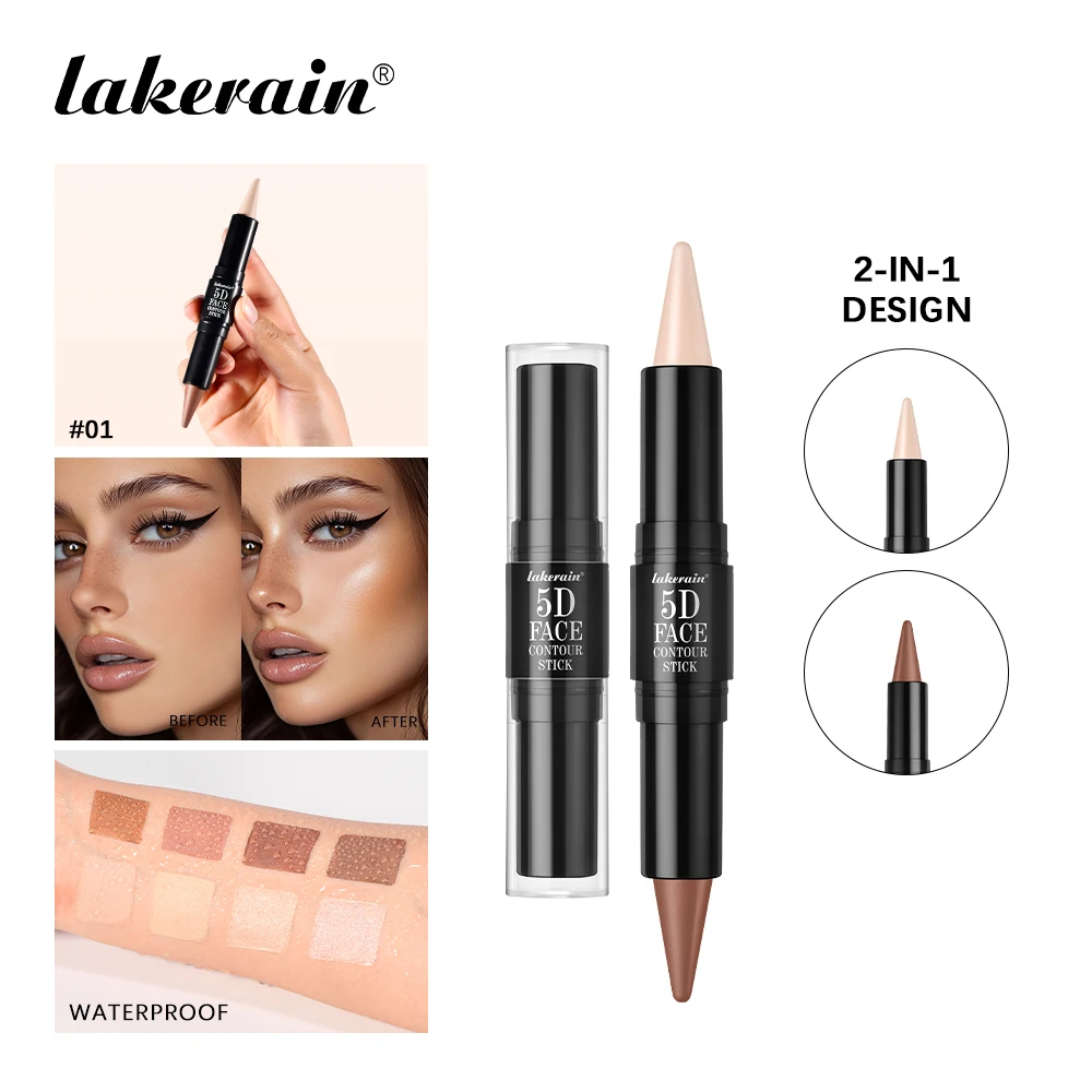 Double Head Contour Face Foundation Concealer Pen Long Lasting Dark Circles Body Corrector Contour Concealers Stick Cosmetics