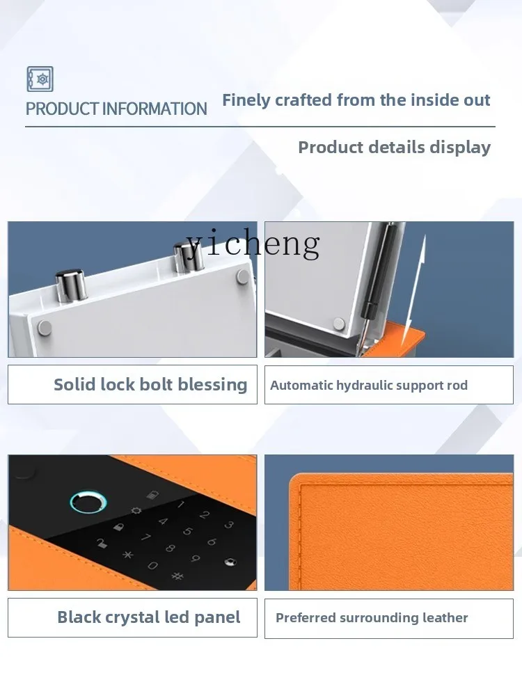 YFY  wardrobe flip-up safe household small invisible jewelry box embedded bluetooth fingerprint safe