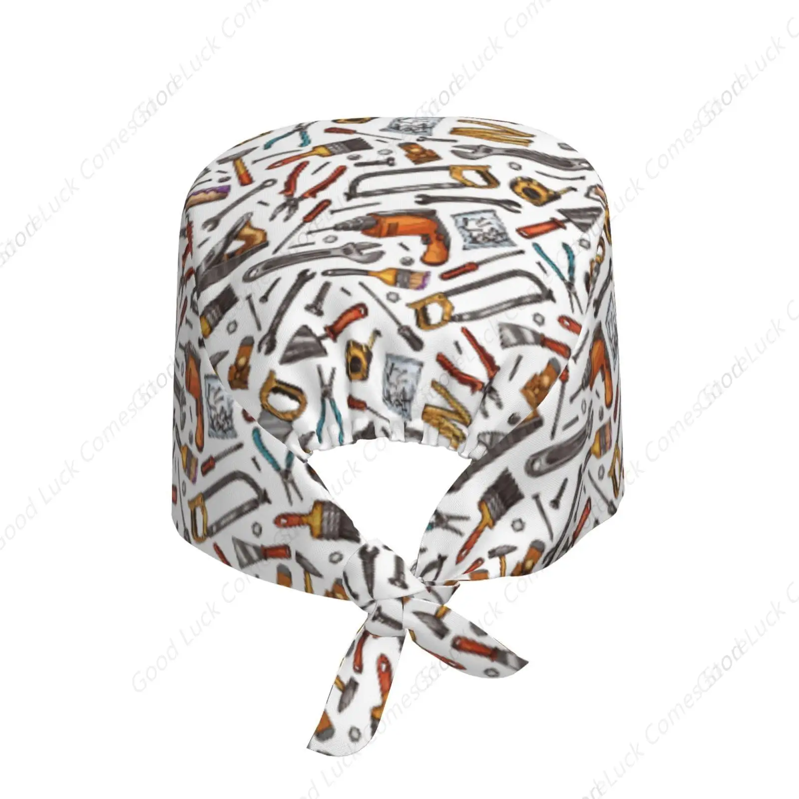 Construction Tools Woodworking Drill Screwdriver Work Tools Working Cap Scrub Cap with Sweatband Adjustable Unisex