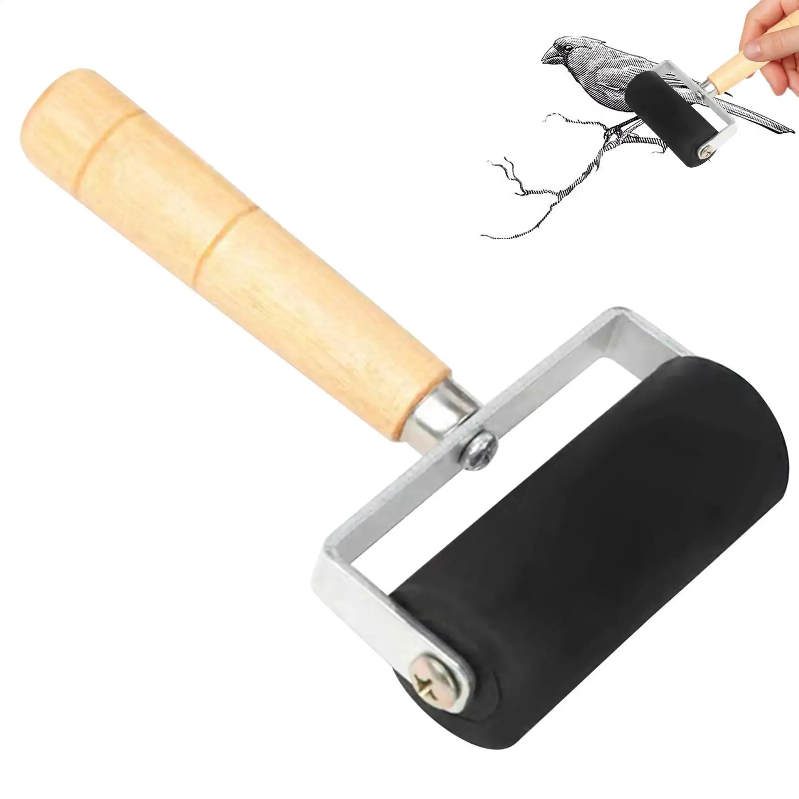 Professional Rubber Roller Ink Painting Printmaking Roller Art Stamping Tool Diamond Painting Tape Rolling Tools