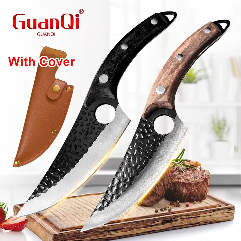 Professional Kitchen Knife Boning Knives Meat Cleaver Vegetables Cutter Handmade Forged Butcher Knife Household Chef Cook Knife