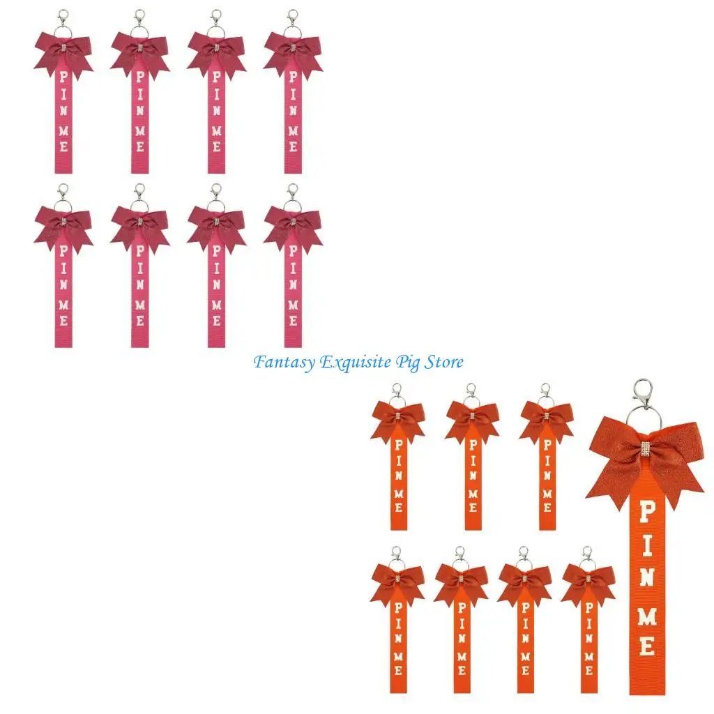 حزمة مفاتيح لعبة Game Day Ribbon 8 ملحقات مشجع مع بلورات مثل ملابس الزخارف