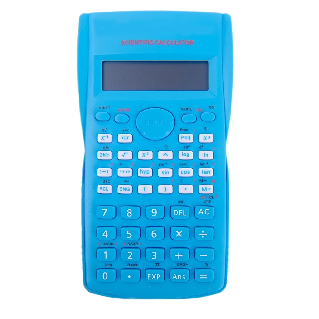 12 Digits 2 Lines 240 Functions Portable Scientific Calculator With Office School Engineering Multifunction Protective Cover