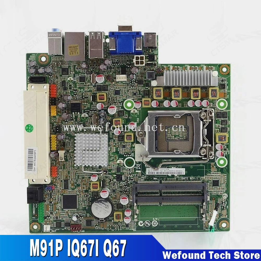 Desktop Motherboard For LENOVO M91P IQ67I Q67 System Board Fully Tested 03T8362 03T8007 03T6559