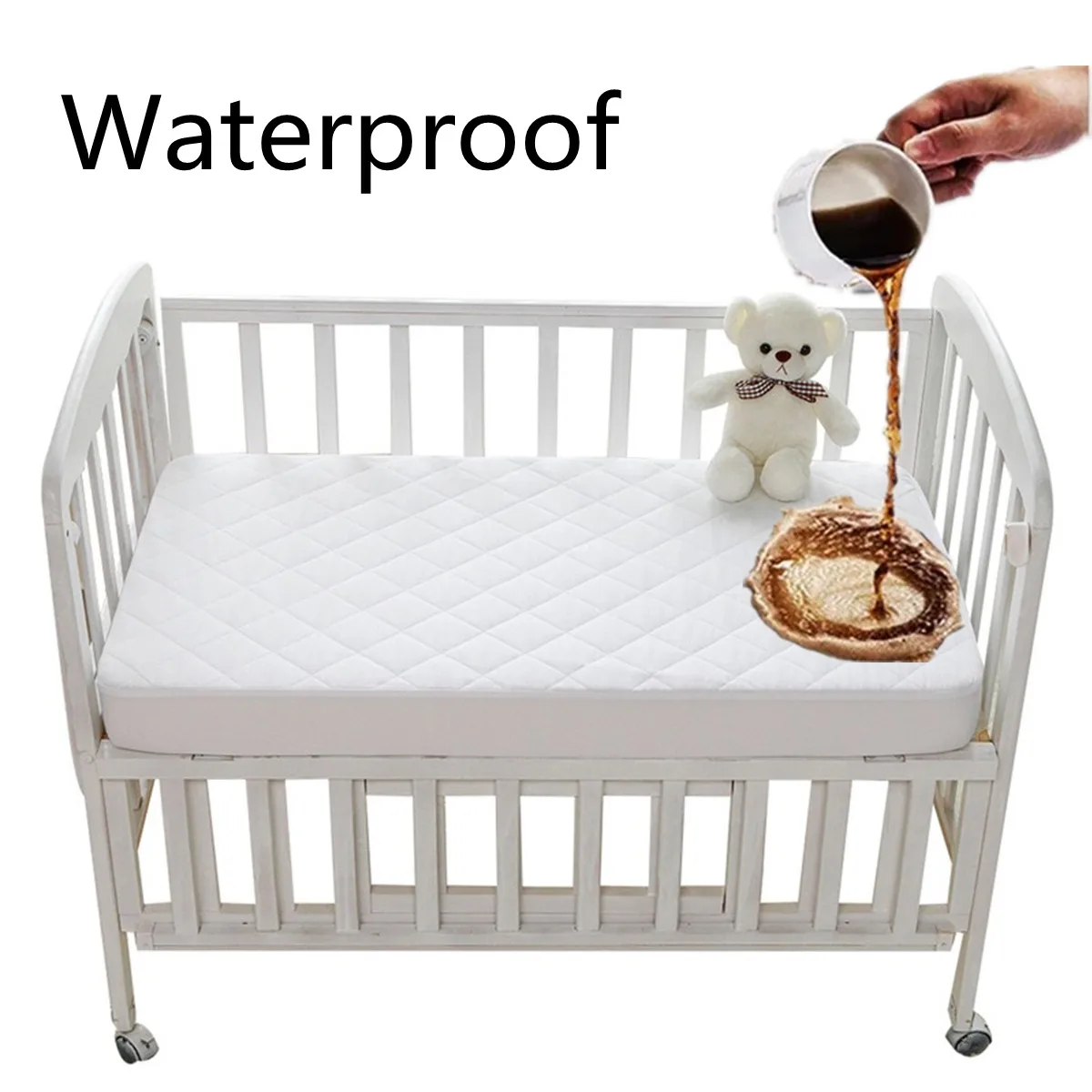 Baby Waterproof Mattress Protector for Baby Toddler Bed Cover Mattress Pad Crib Waterproof and Breathable Noiseless Bed Sheet