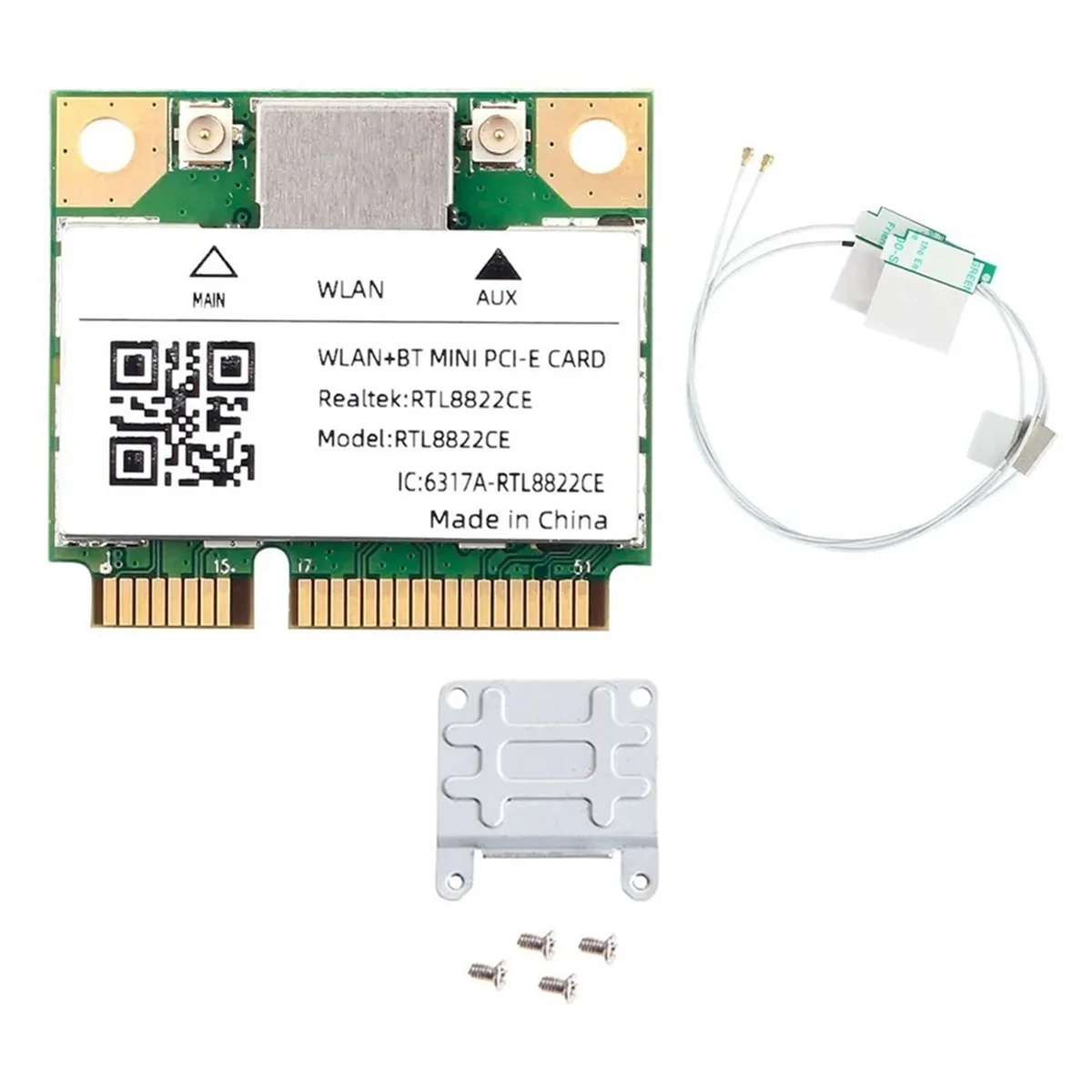 Carte réseau sans fil RTL8822CE, 1200Mbps, 2.4G, 5 mesurz, Stérilisation 11AC, WiFi, Mini PCIe, Bluetooth 5.1, Ordinateur portable, PC, Wind 10/11