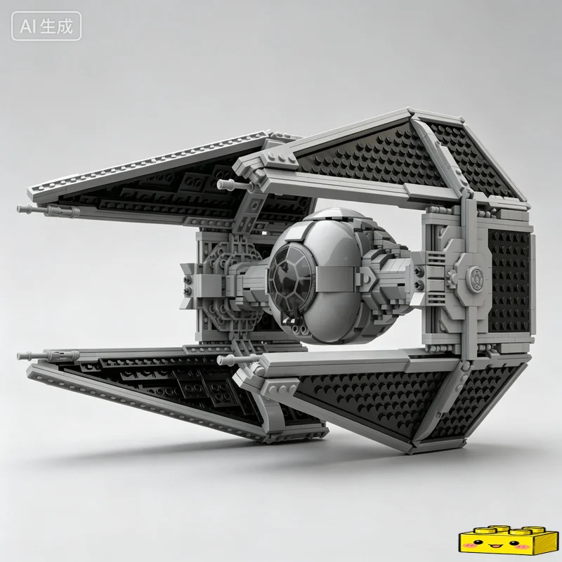 1331PCS MOC TIE Interceptor Fighter Spacecraft Model Custom Puzzle DIY Creative Assembly Educational Toy Collection Display Gift view 5