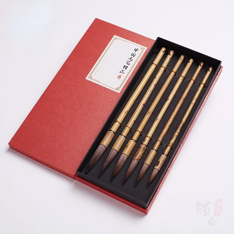 

Mouse Whisker Brush Pen Chinese Ouyang Xun Calligraphy Brush Set Watercolor Painting Running Regular Script Brushes Tinta China