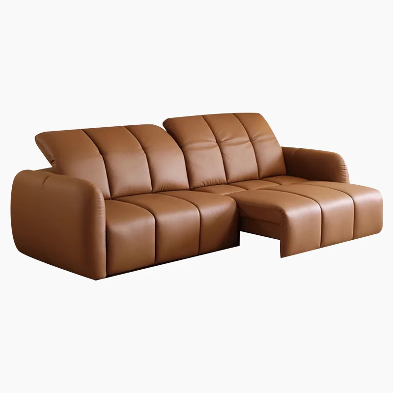 

Modern small apartment multi-functional sofa electric retractable straight row