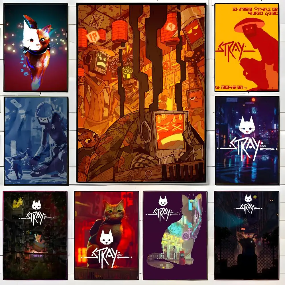 cute adventure s-Stray Poster Wall Art Print Decorative Mural Home Decor Gift Unframed