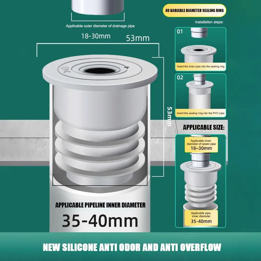 

Прочный сливной сердечник для умывальника с защитой от запаха, канализационный фильтр, пробка, слив для душа, защита от насекомых, сливная крышка