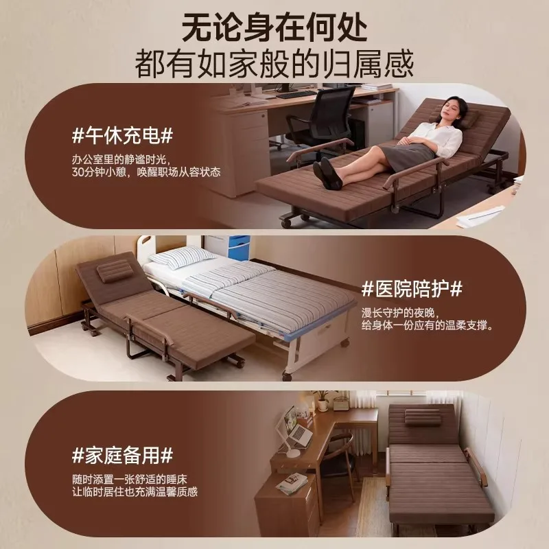 Storage folding bed Office lunch break artifact Household simple new small apartment single bed Multifunctional escort bed