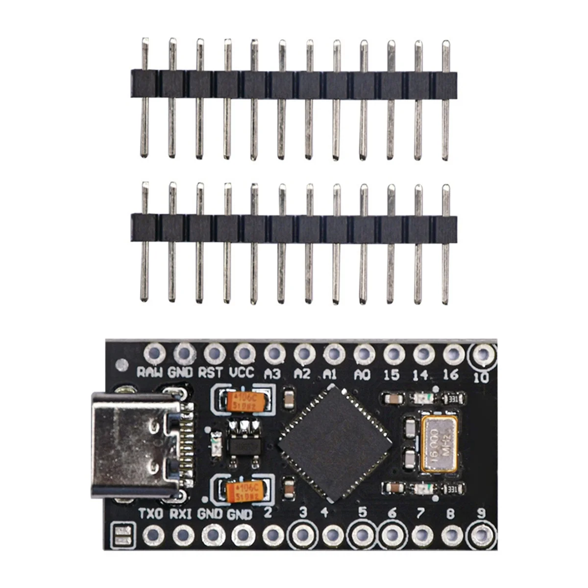 Atmega32u4 type-c mini usb pro micro-for arduino,3.3v,16mhzモジュール,2行ピンヘッダー,leonardo