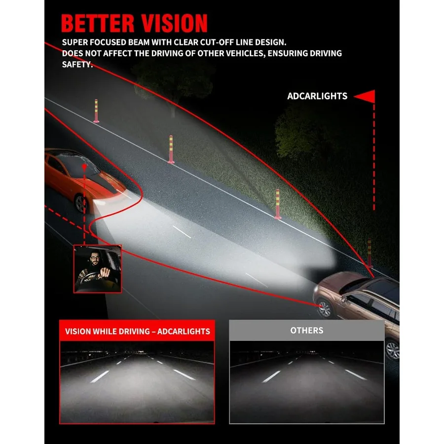 مجموعة المصابيح الأمامية لـ 2005-2006 Toyota Tundra Double/Crew Cab وبديل المصابيح الأمامية Sequoia 2005-2007 - غلاف كروم، Clea #6