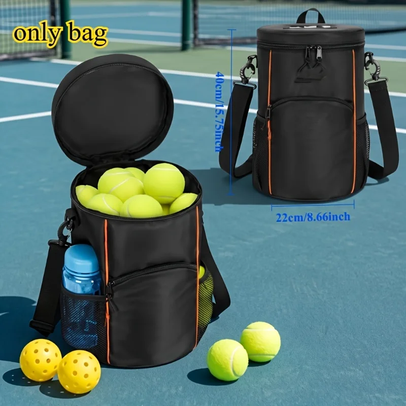 Large Capacity Tennis Pick Ball Storage Bag Tennis Bag Portable Ball Bag Tennis Pick Ball Basket Can Hold 45 Tennis Cups Bag Nam