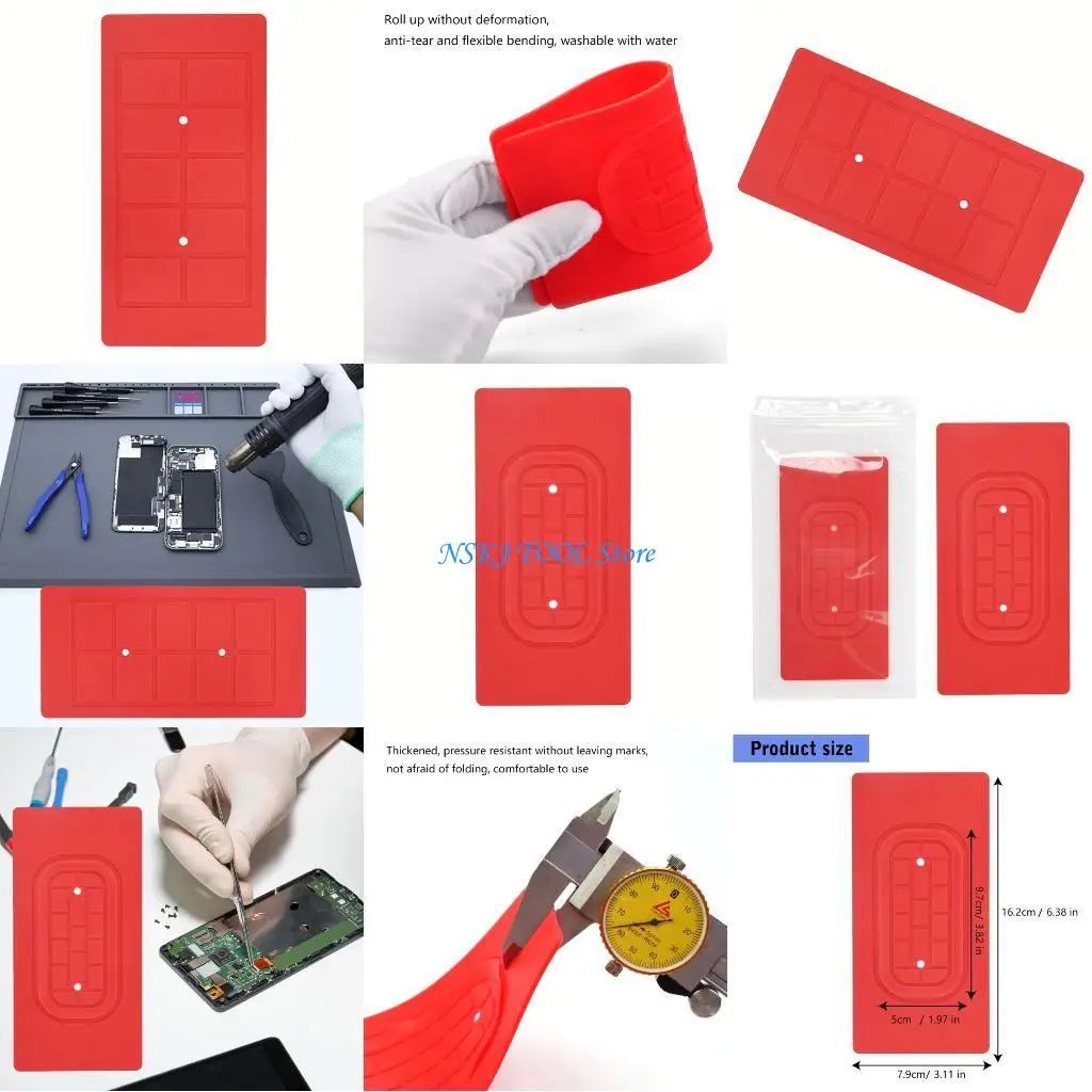

L8RC Vacuum Adsorption Screen Repair Mat Separator Pad For Electronics Anti Pressure Design Portable Heat Resistant Construction