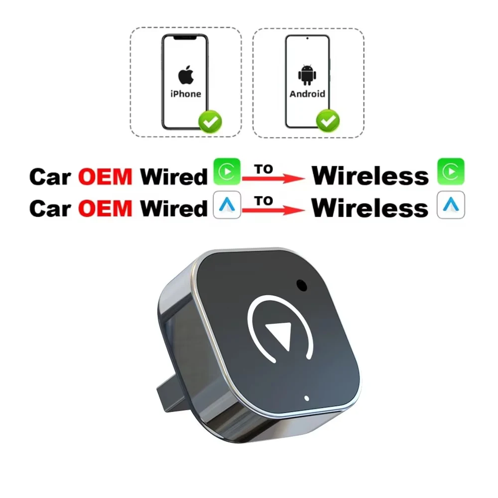 XUDA Carplay Android Auto Wireless Adapter Smart AI Box Auto OEM Kabelgebundenes Android Auto zu Kabellosem USB-Dongle für Toyota Volvo