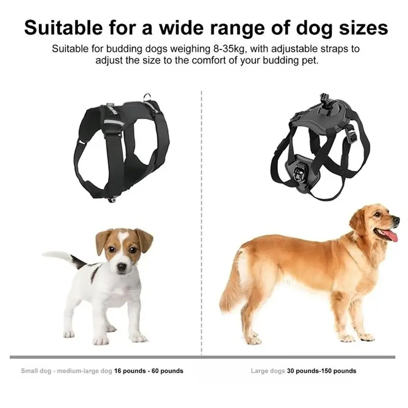 Dog Harness Chest Strap for Gopro for Hero 12 11 10 9 8 7 6 5 4 Sports Camera Holder Mount