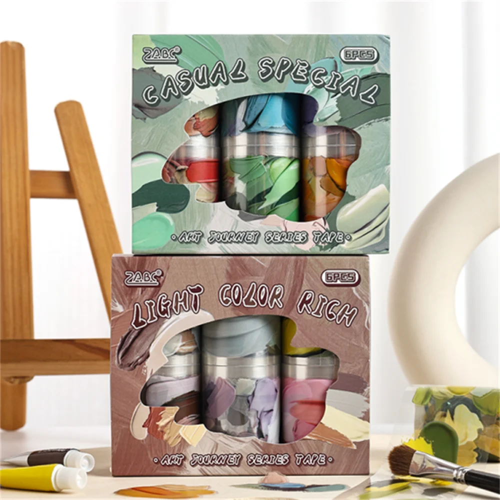 

6/12 рулонов акварельных художественных ПЭТ-лент, набор базовых декоративных клейких лент, принадлежности для журналов, канцелярские принадлежности, маскирующие ленты для скрапбукинга